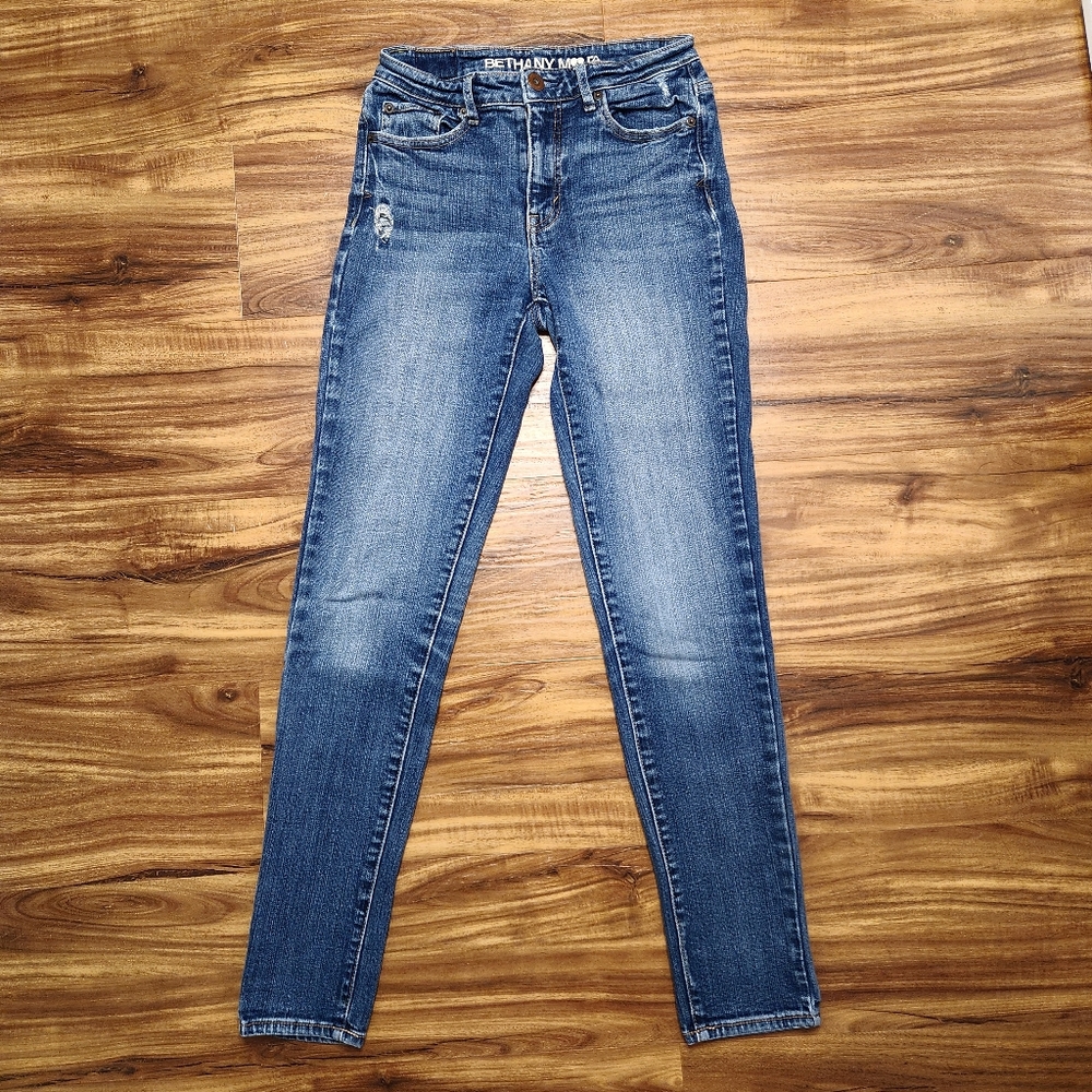Bethany Mota Dark Blue High Rise Skinny Jegging/ Jeans Size 2 Regular
